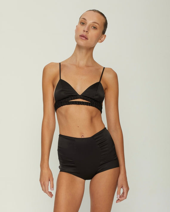 EVA SILK-SATIN HIGH-WAISTED PANTIES